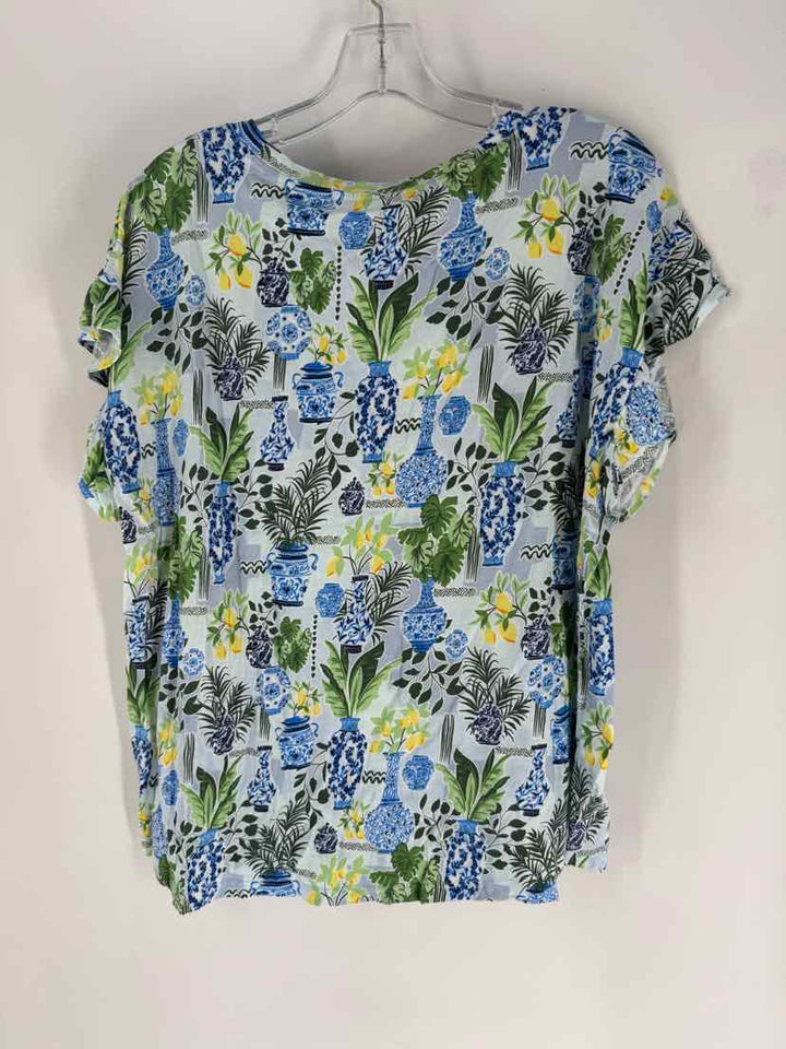 Size XL CROWN & IVY Blue Shirt