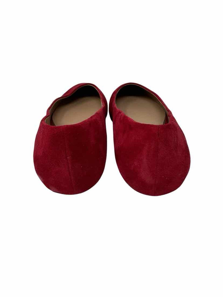 Shoe Size 9 PAOLO Red Suede Pumps