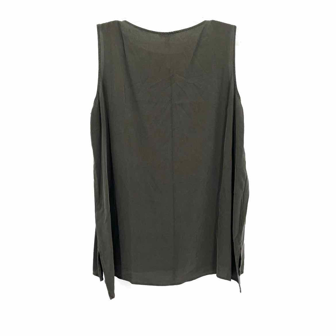 Size XL Eileen Fisher Olive Silk Shirt
