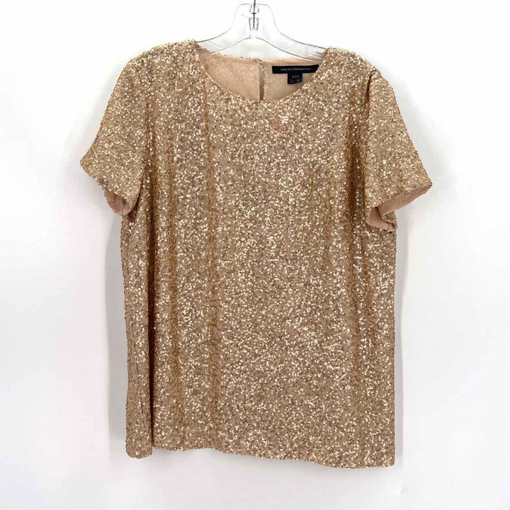 Size 12 FRENCH CONNECTION Gold Shirt