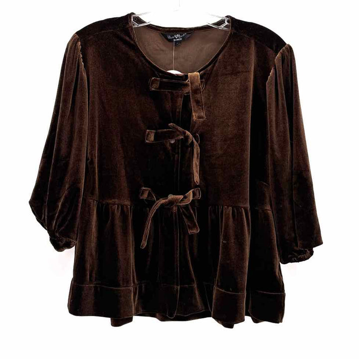 Size M VELVET HEART Brown Velvet Jacket