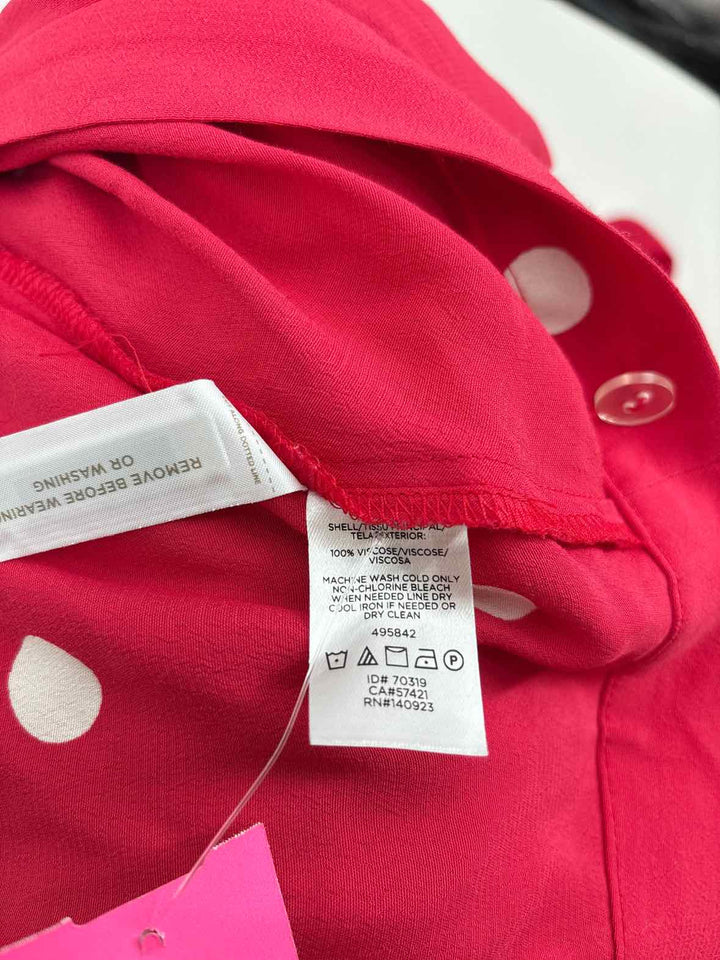 Size 6 LOFT Red Print Skirt