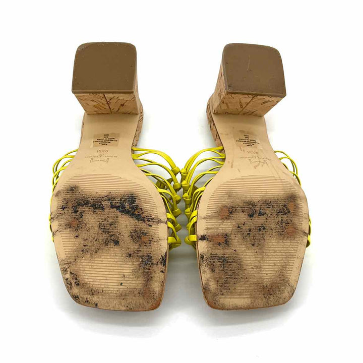 Shoe Size 9.5 MARC FISHER Yellow Leather Heels