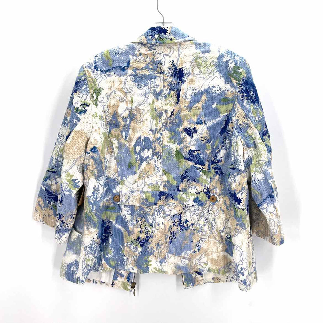 Size 18 Coldwater Creek Blue Print Jacket