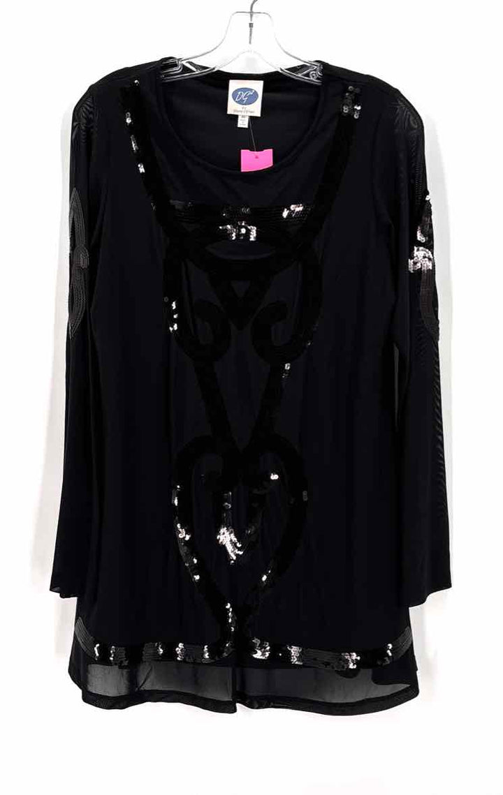 Size M Black Sequined Dress