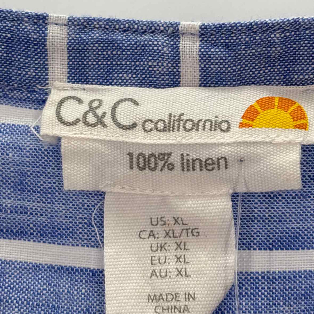 Size XL C&C Blue Linen Shirt