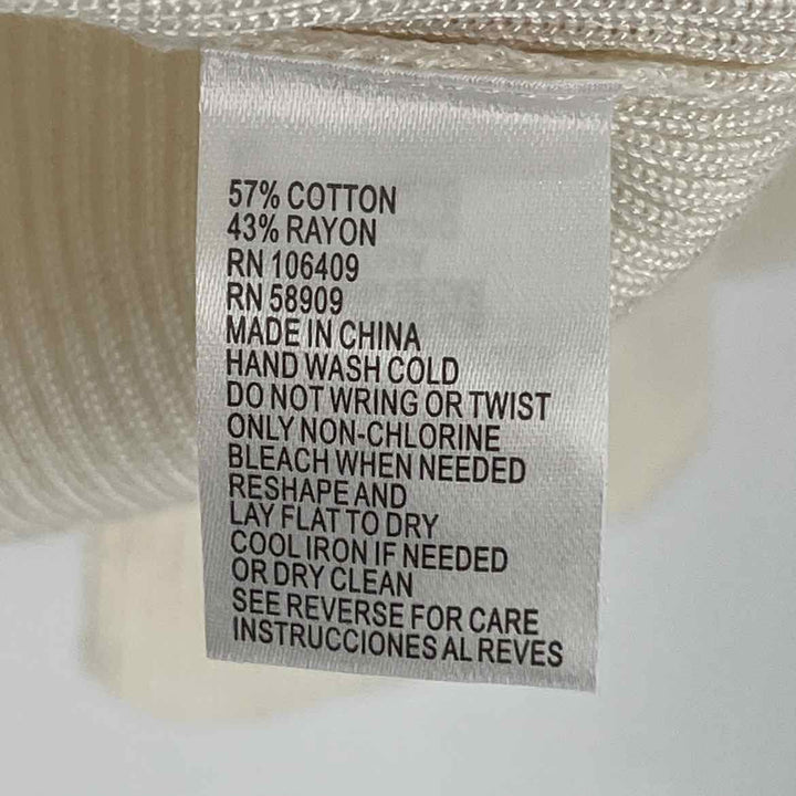 Size L ANTONIO MELANI Cream Knit Sweater