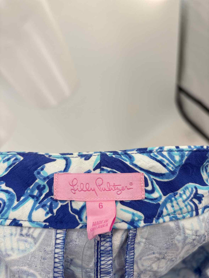 Size 4 Lilly Pulitzer Blue Print Pants