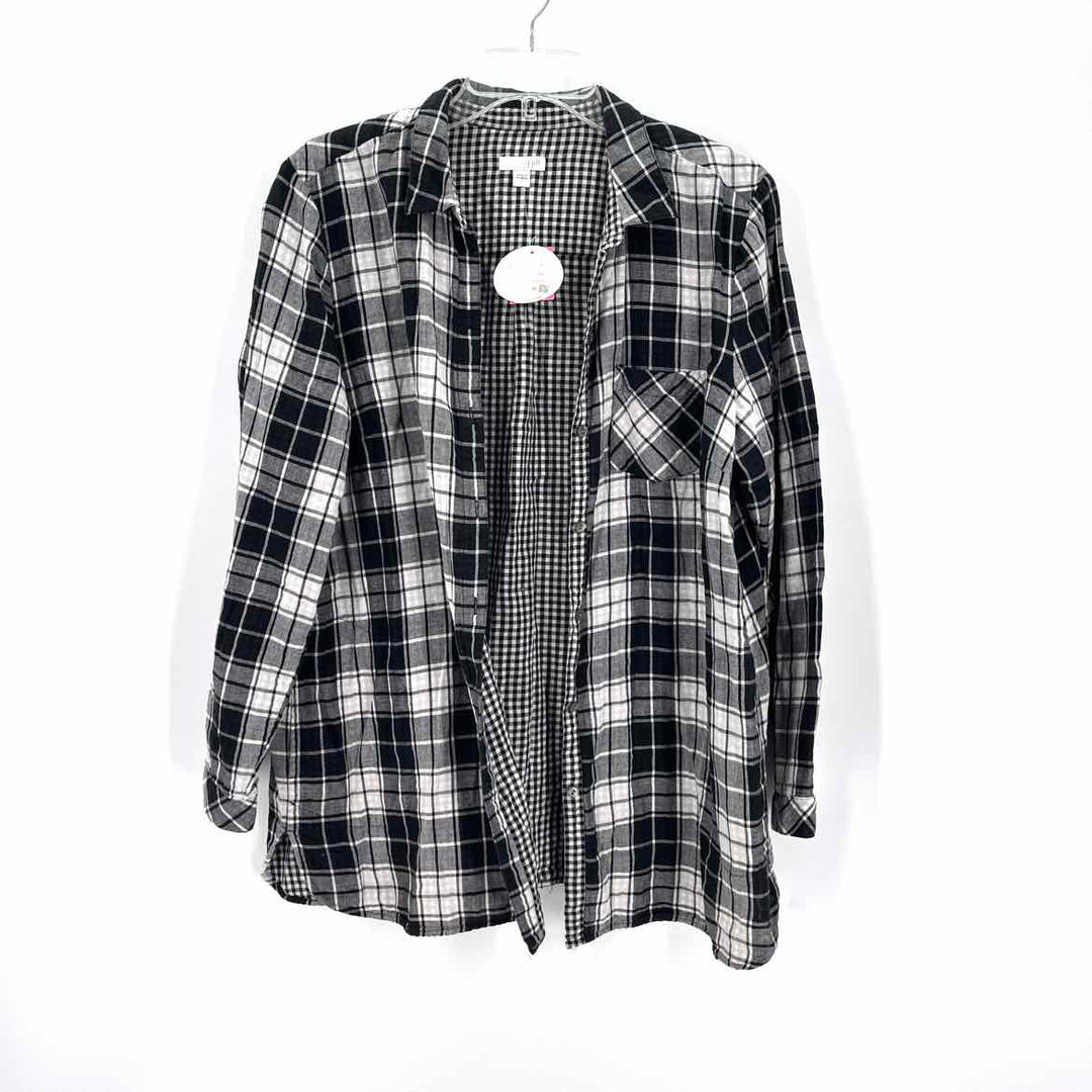 Size L J JILL Black/White Shirt