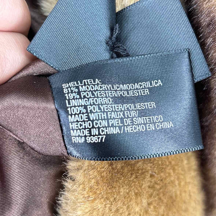 Size M Brown Print Coat