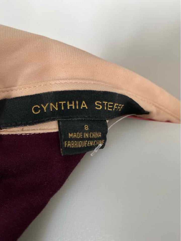 Size 8 CYNTHIA STEFFE Wine Dress