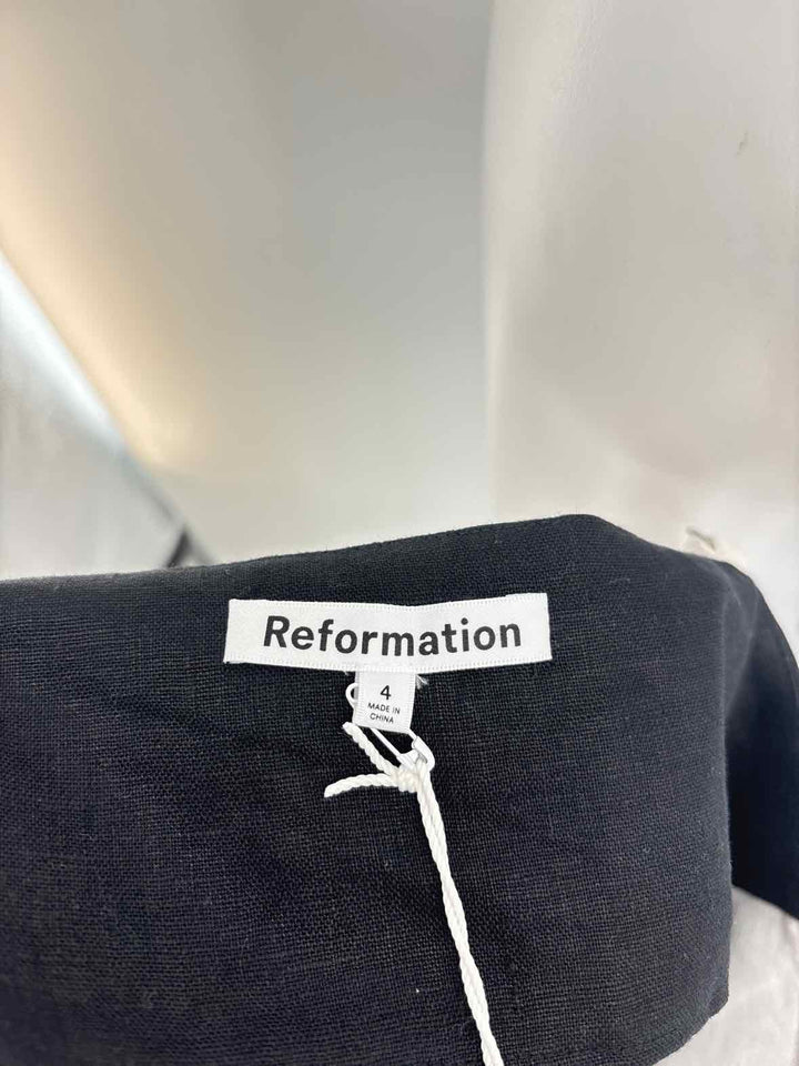 Size 4 REFORMATION Black Dress
