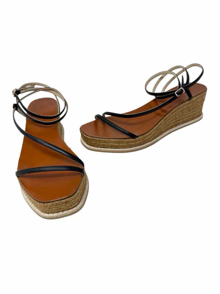 Shoe Size 40 JIMMY CHOO Black Leather Luxury - Sandals