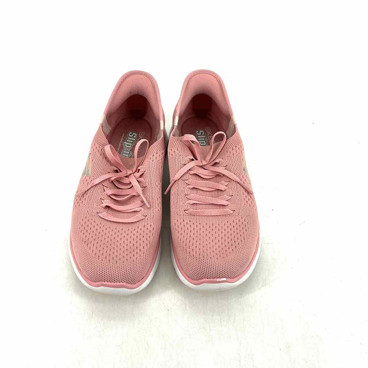Shoe Size 10 Sketchers Pink Knit Sneakers