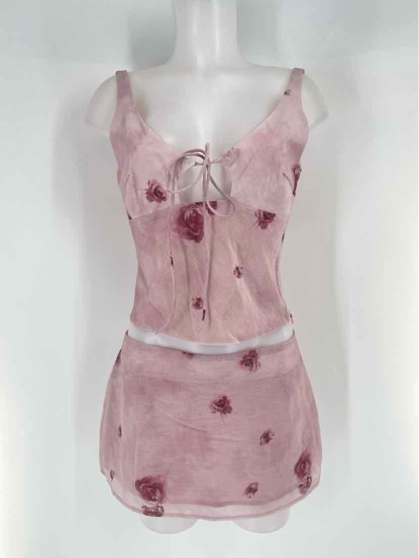 Size S Purple Print 2 PC Dress