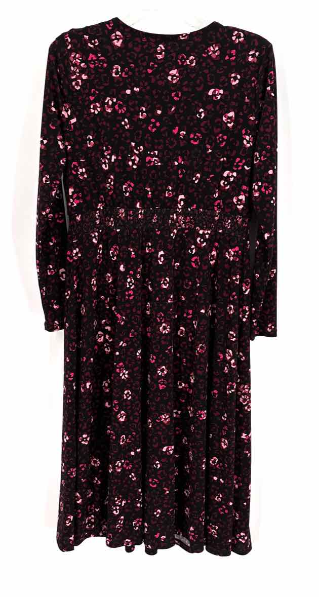 Size M Talbots Black Print Dress
