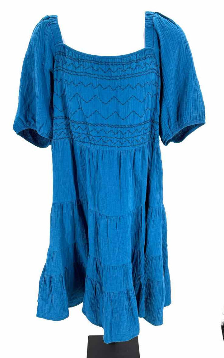 Size 2X NURTURE Teal Cotton Dress