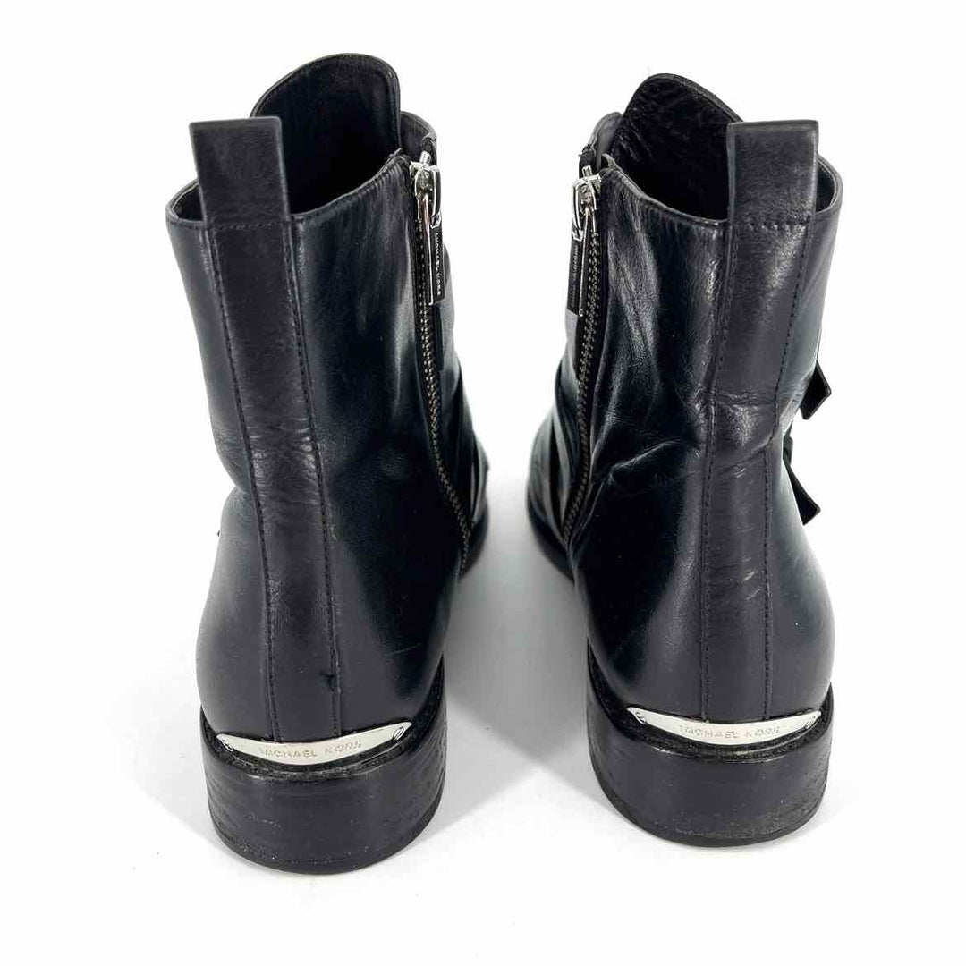 Shoe Size 10 Michael Kors Black Leather Boots