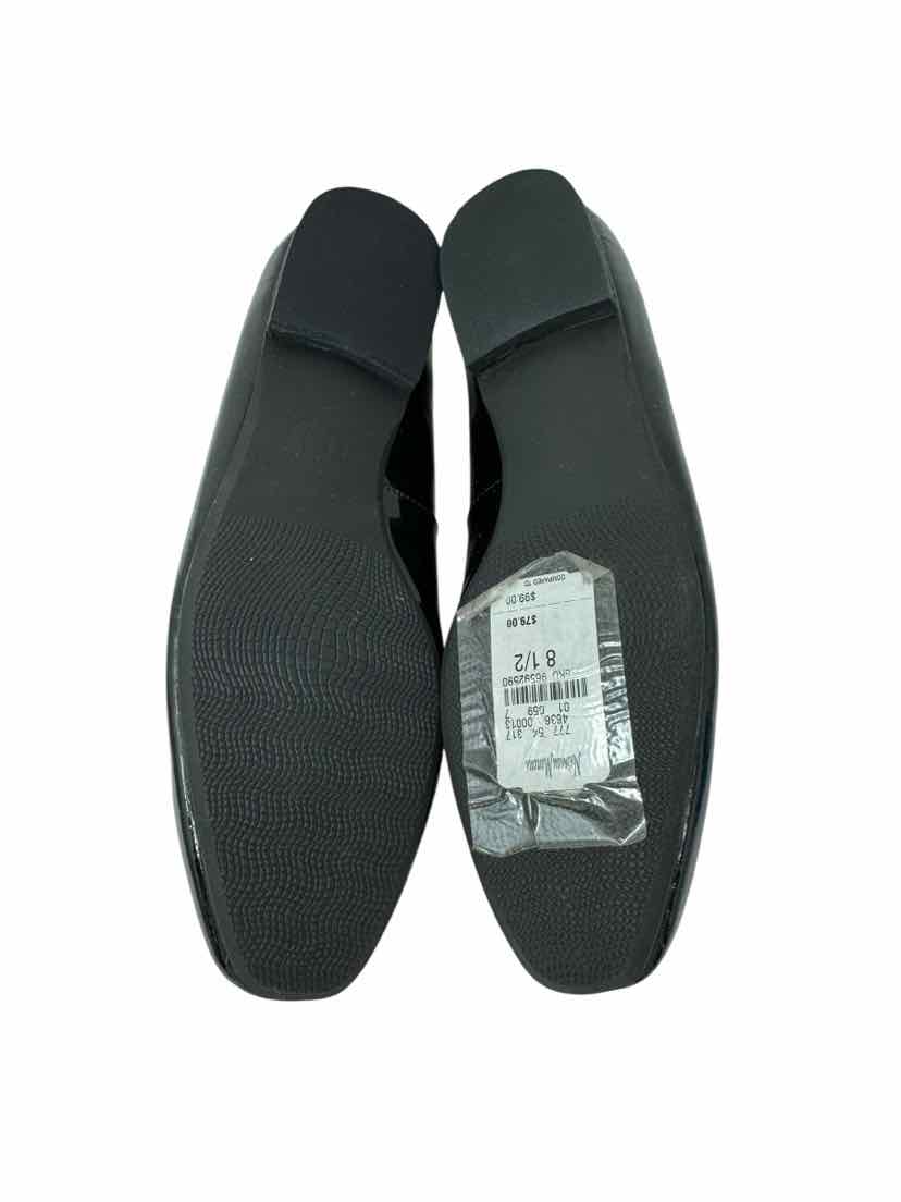 Shoe Size 8.5 NICOLE Black PATENT Flats