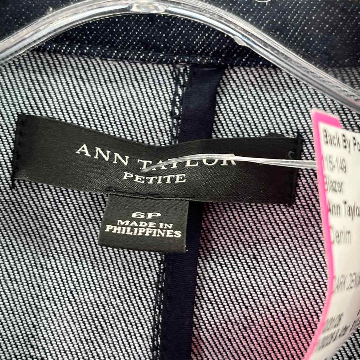 Size 6P Ann Taylor Denim Blazer