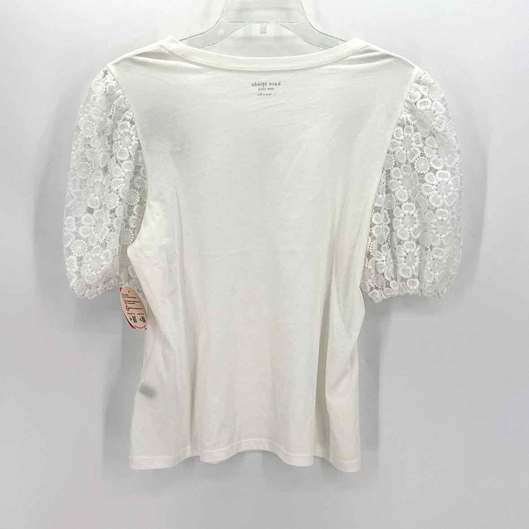 Size L Kate Spade White Lace Shirt