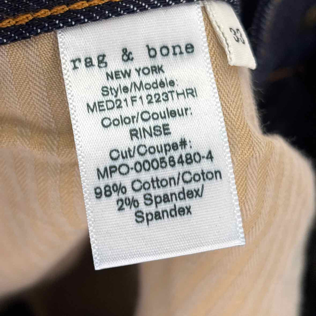 Size 33 RAG & BONE Navy Denim Pants
