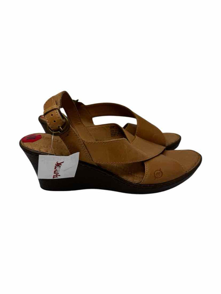 Shoe Size 10 Born Tan Leather Sandals