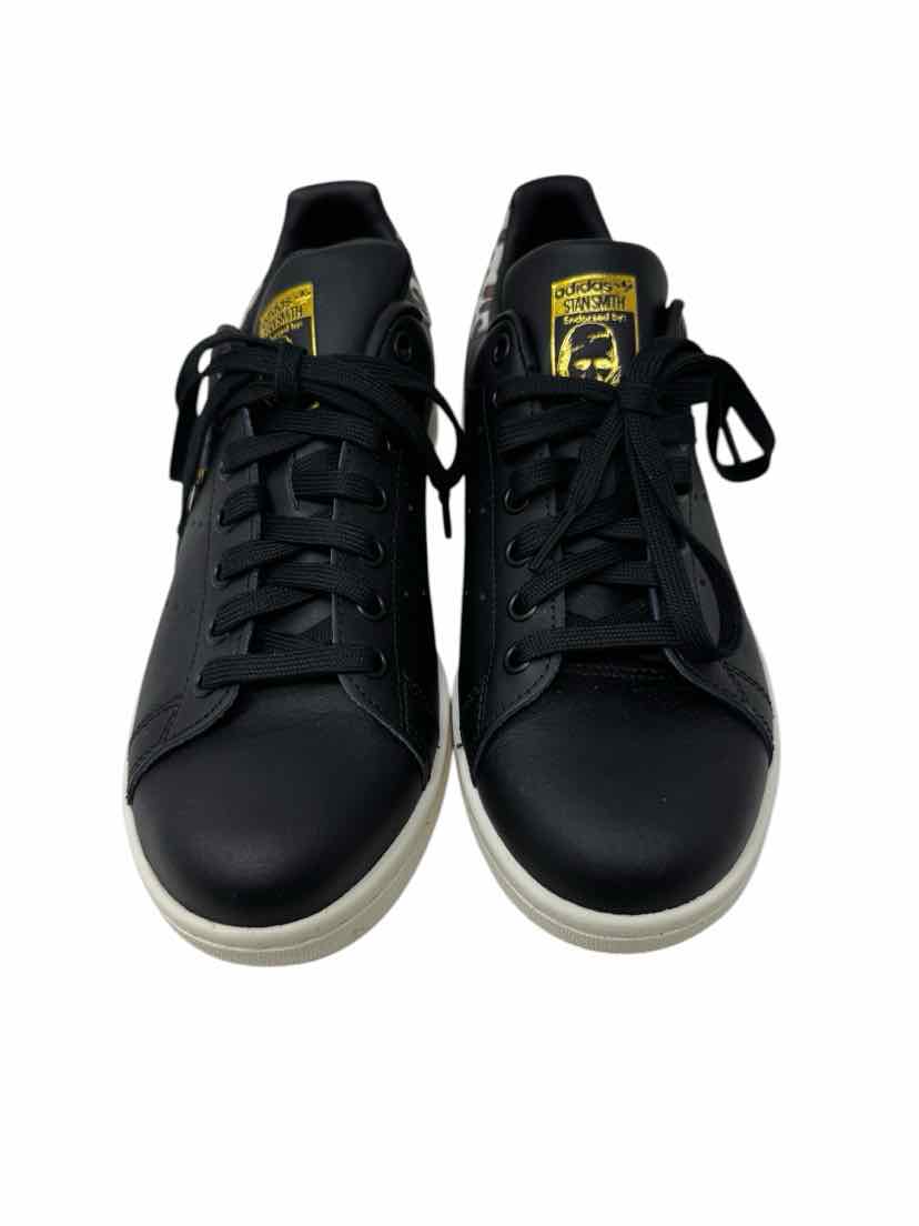Shoe Size 8 Adidas Black Leather Sneakers