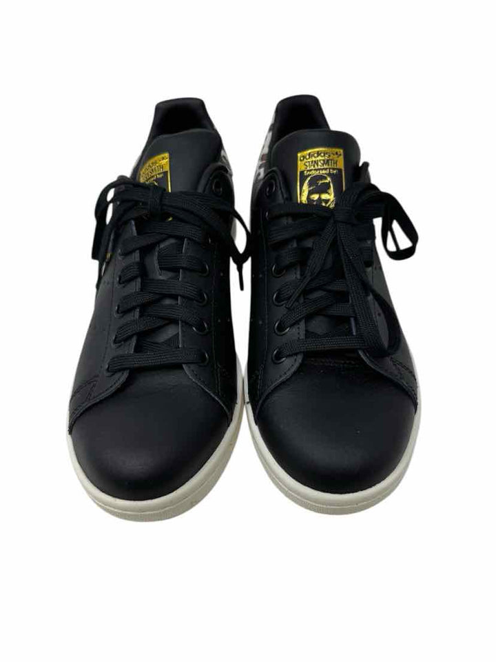 Shoe Size 8 Adidas Black Leather Sneakers