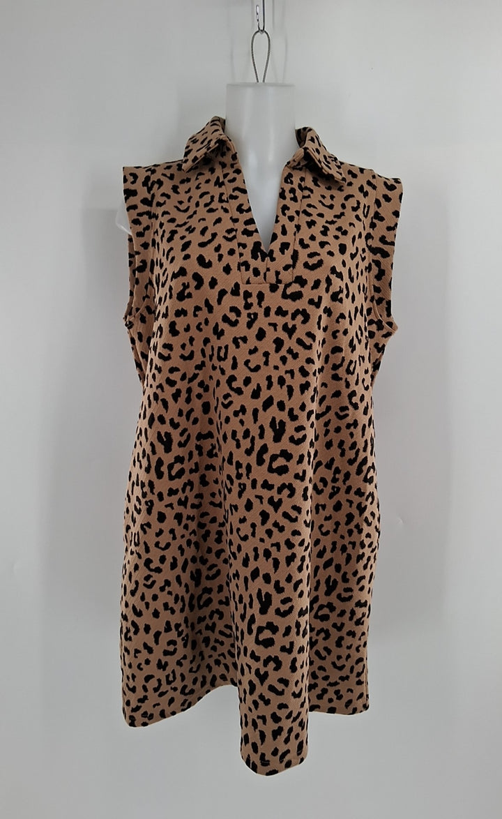 Size L ENTRO Tan Dress
