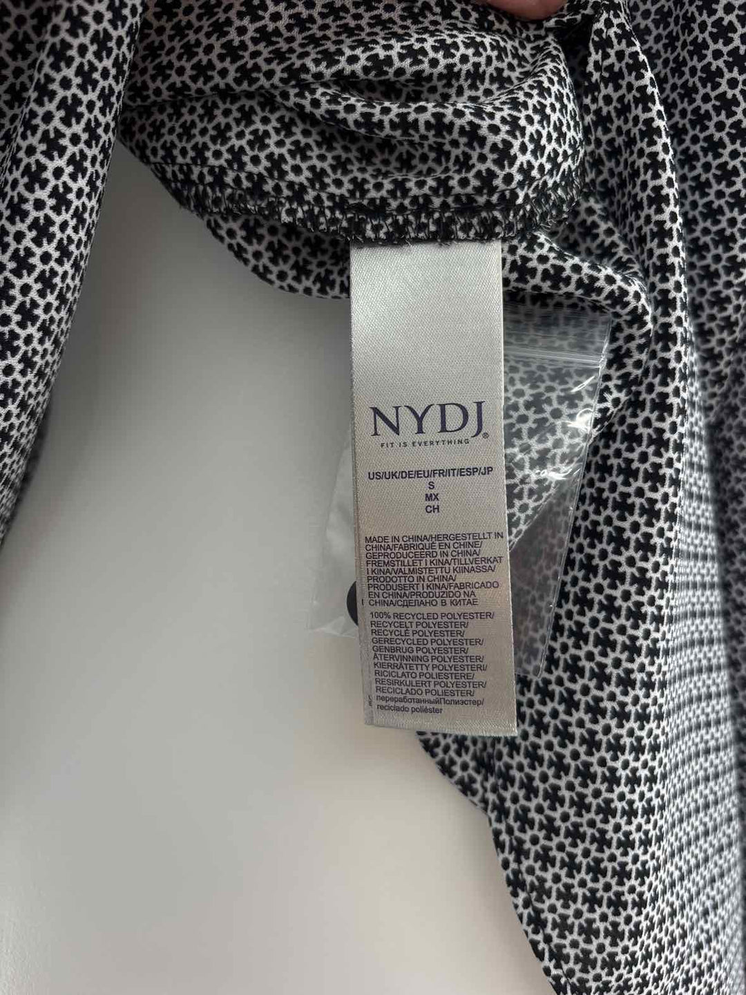 Size S NYDJ Navy Print Shirt