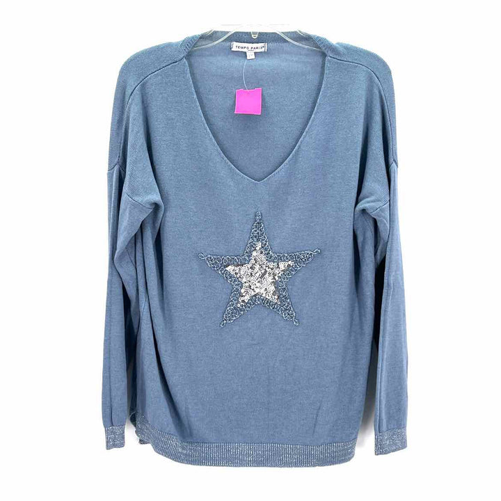 Size S TEMPO PARIS Blue Sweater