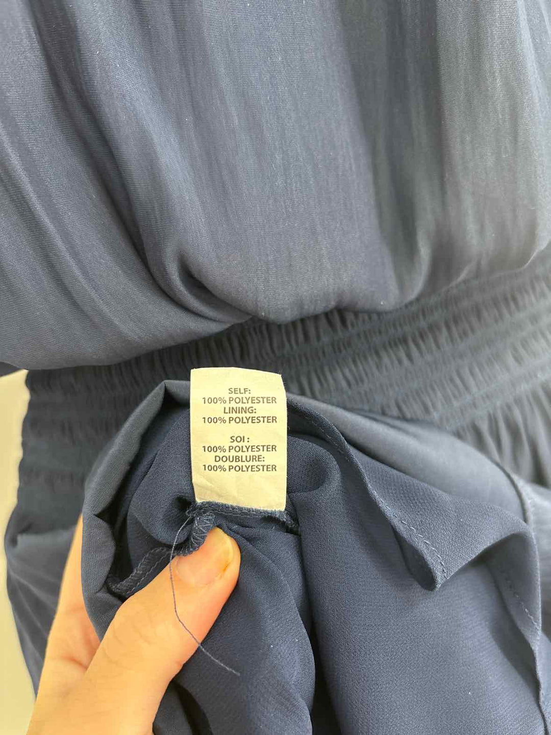 Size XS Ramy Brook Navy Silk Dress