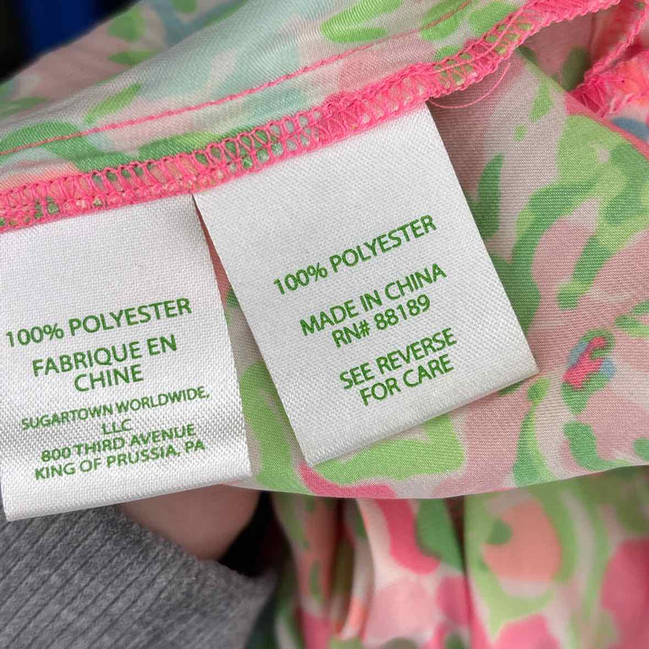 Size L Lilly Pulitzer Multi-Color Silk Dress