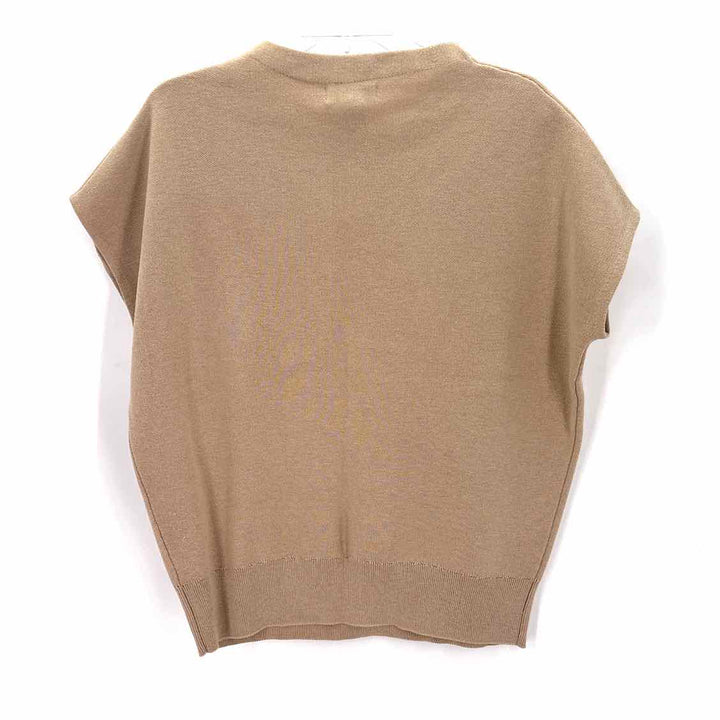 Size XS CYNTHIA ROWLEY Tan Knit Shirt