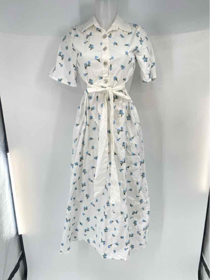 Size S White Print Dress