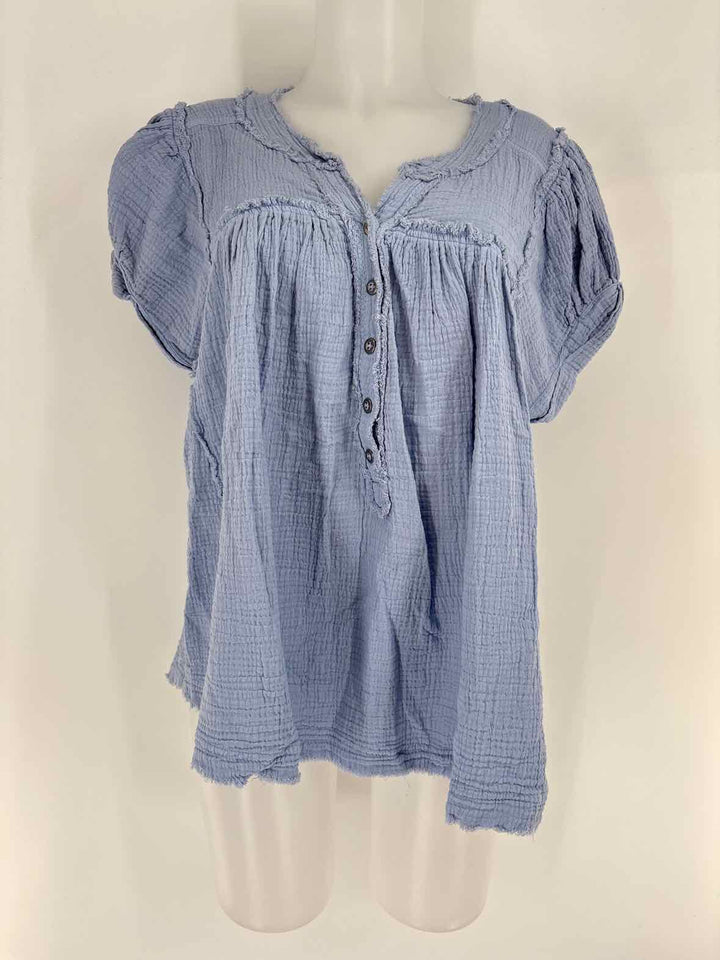 Size M WE THE FREE Blue Shirt