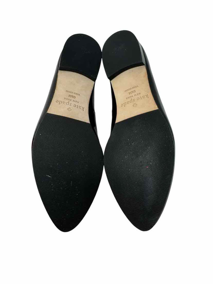 Shoe Size 6.5 Kate Spade Black PATENT Flats