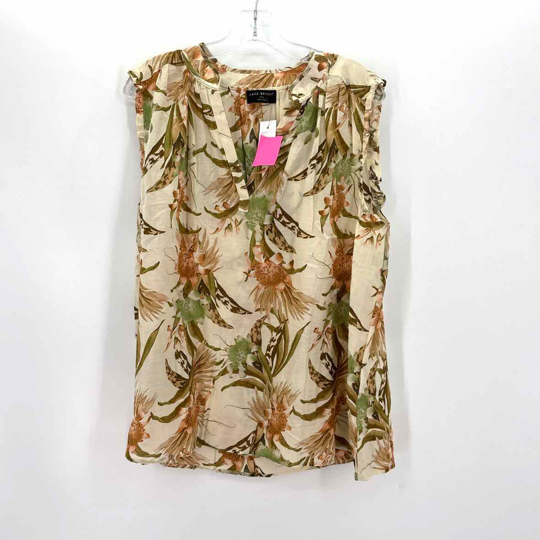 Size 14/16 LANE BRYANT Ivory Cotton Shirt
