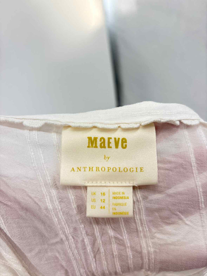 Size 12 Anthropologie Cream Shirt