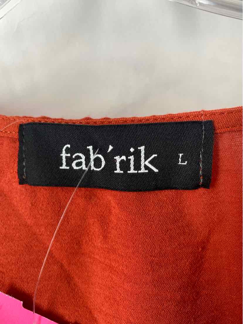 Size L FABRIK Orange Shirt