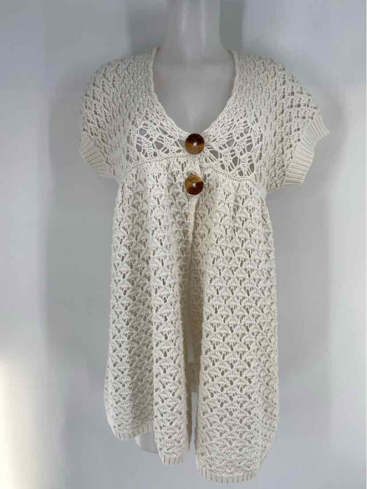 Size L FREE PEOPLE Ivory Knit Cardigan
