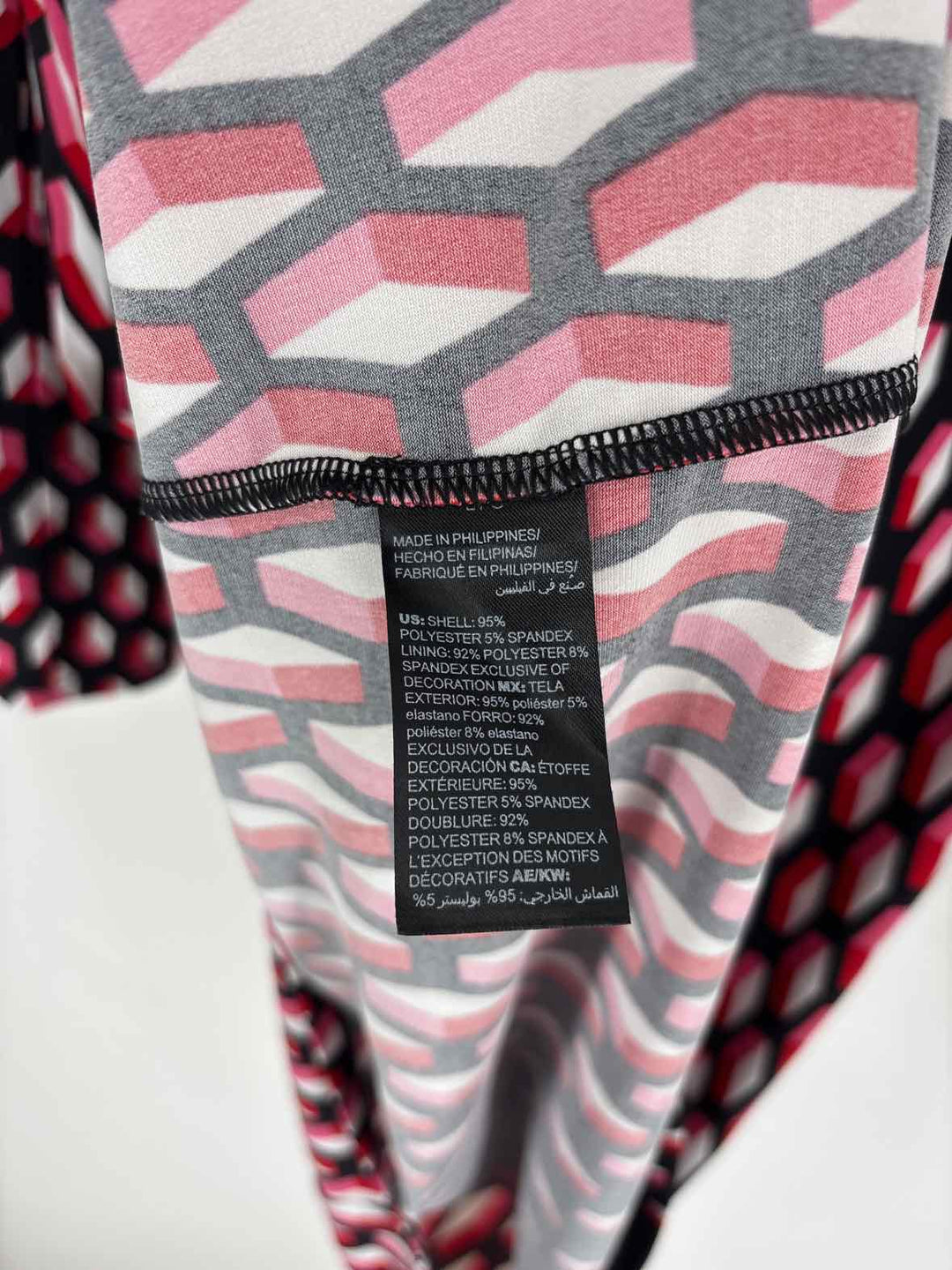 Size L White House Black Market Navy Print Dress