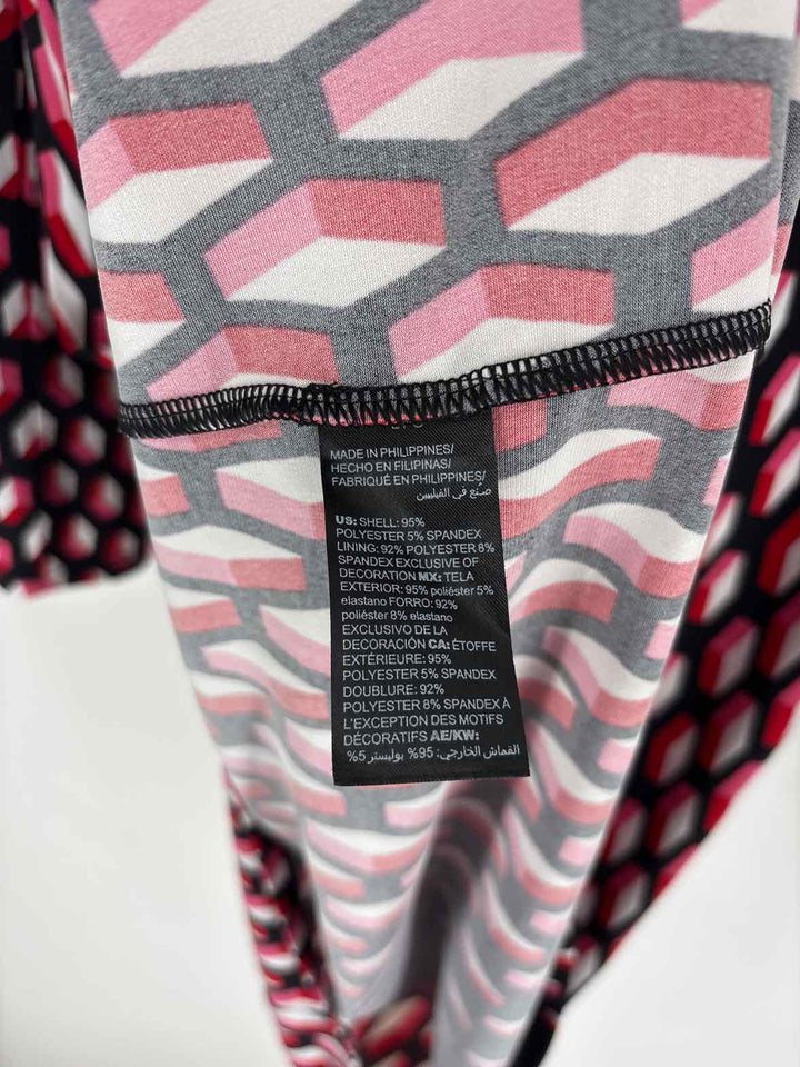 Size L White House Black Market Navy Print Dress