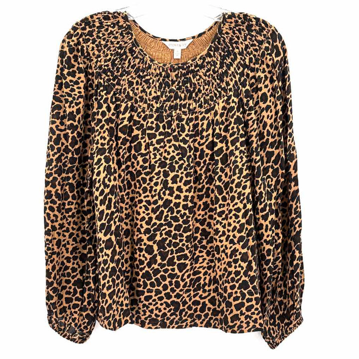 Size S CROWN & IVY Tan Shirt