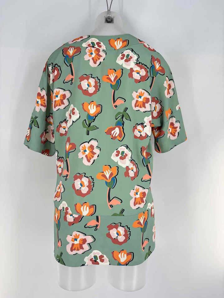 Size M CROSBY Green Print Shirt