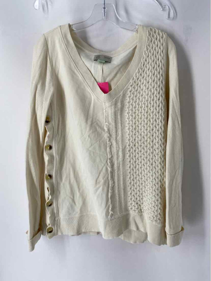 Size S Anthropologie Cream Sweater