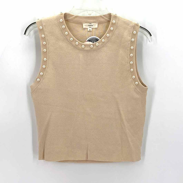 Size M ENTRO Beige Shirt
