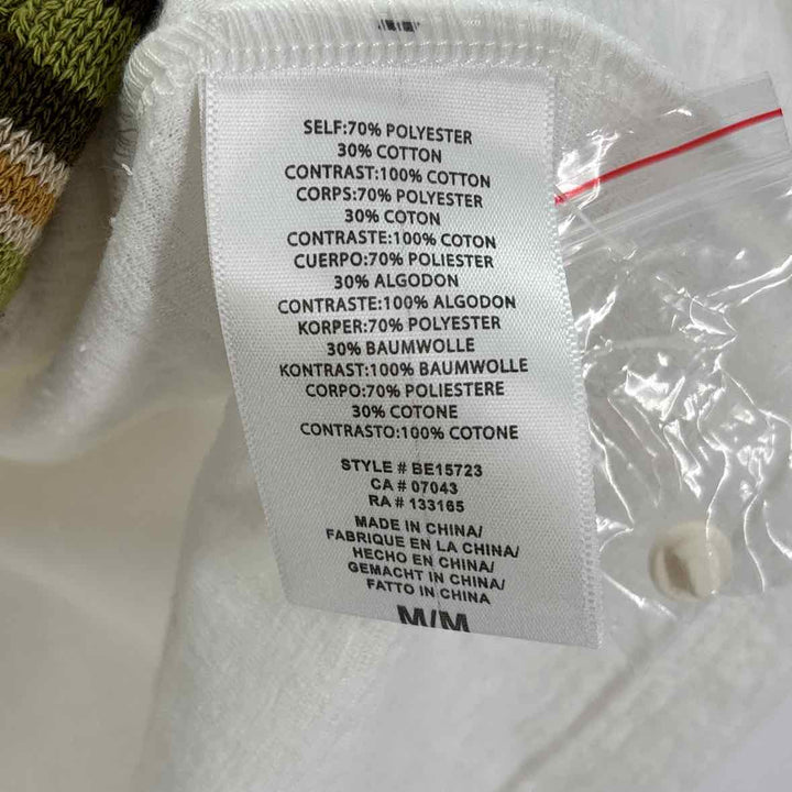 Size M Anthropologie Ivory Crochet Knit Shirt