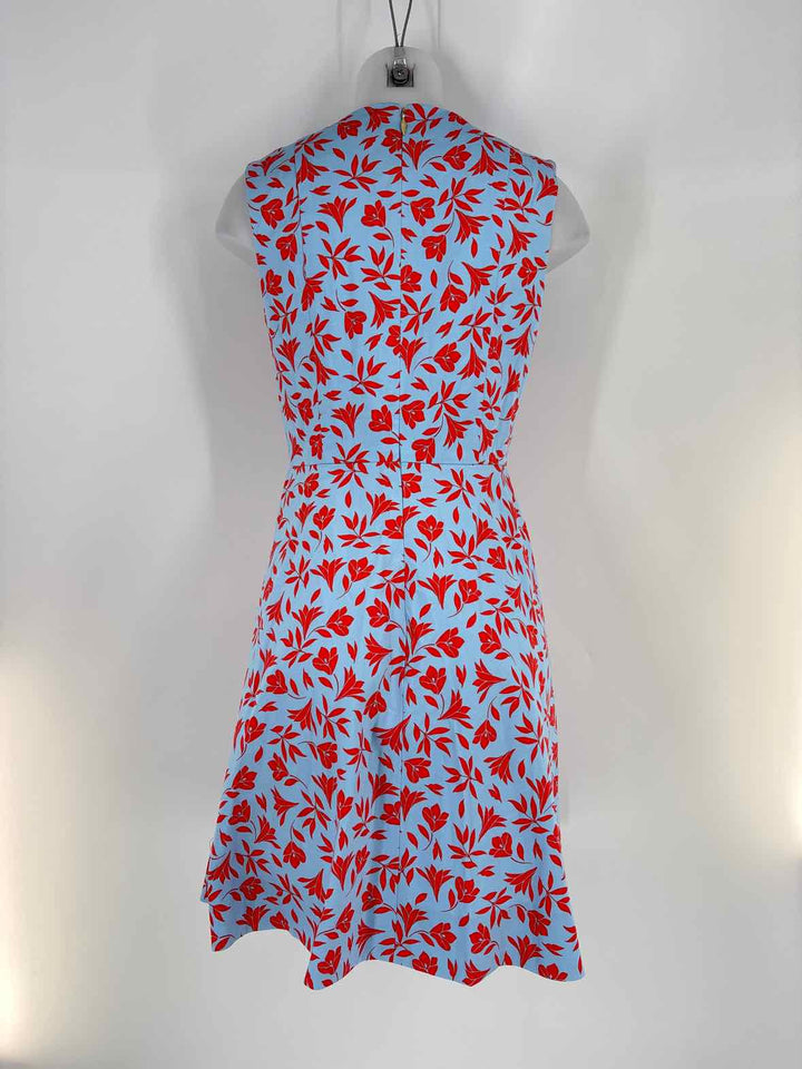 Size 8 DRAPER JAMES Blue Print Dress